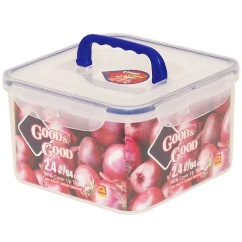 DF 정사각 밀폐용기 2.4L 핸디형 1개 김치통 냉장고밀