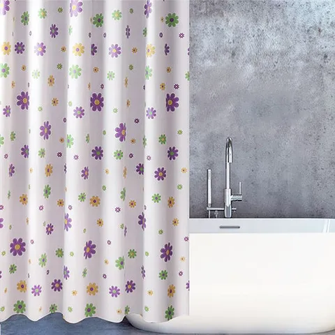 고급 샤워커튼/욕실커튼_플라워