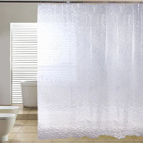 고급 샤워커튼/욕실커튼_3D 물방울 입체 샤워커튼