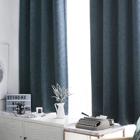 리네 아일렛 린넨 암막커튼 창문형 2장세트