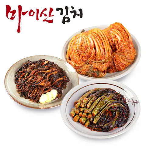 마이산김치 3종1호 포기김치3kg/고들빼기1kg/갓김치1kg