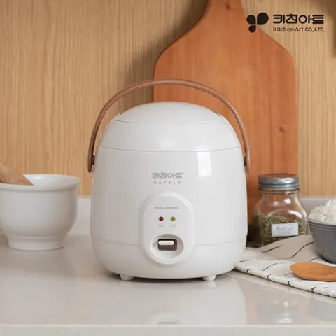 키친아트 라팔 포니 미니 전기 밭솥 KC-200MY 크림 색상 1인용밥
