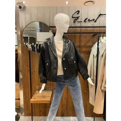 [ 현대백화점 ][지컷] 지컷 (7251175001) 페이크 레더 점퍼 7251175001