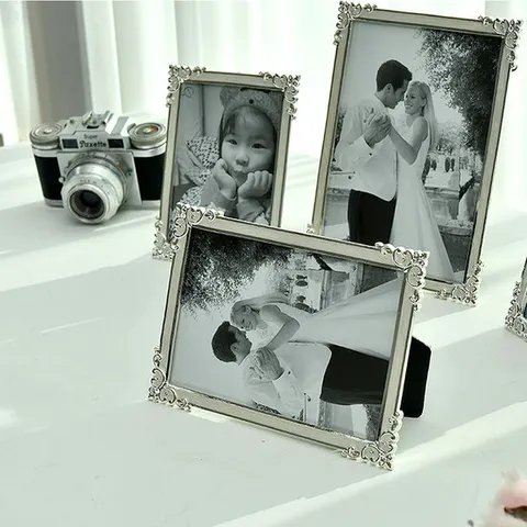 인투데코 추억보관 고급 깔끔에폭큐빅 사진액자 4*6인치 단품