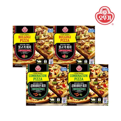 [오뚜기] 콤비네이션 피자 415g x 2개+불고기 피자 396g x 2개