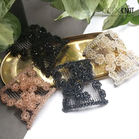 [KNOTXKNOT] 올림머리 반머리를 위한 플라워비즈 콤보 빗핀