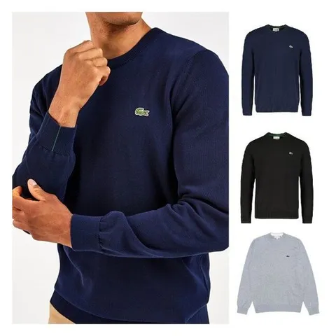 [라코스테]라코스테 코튼 클래식핏 크루넥 니트 스웨터