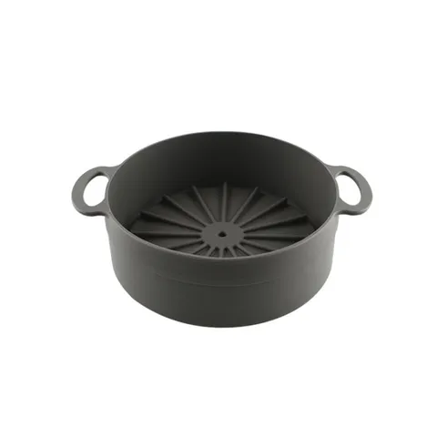 국산 실리콘 에어프라이어 용기 16cm 다크그레이