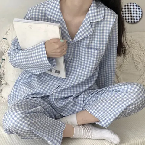 어나더뷰 메리체크 여성 카라 파자마 상하세트 3종 택1 992