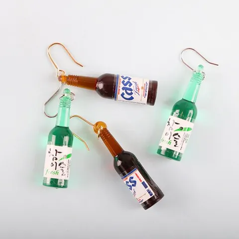 소주 맥주 인싸 귀걸이 [참이슬 카스 술자리인싸템  인싸패션]