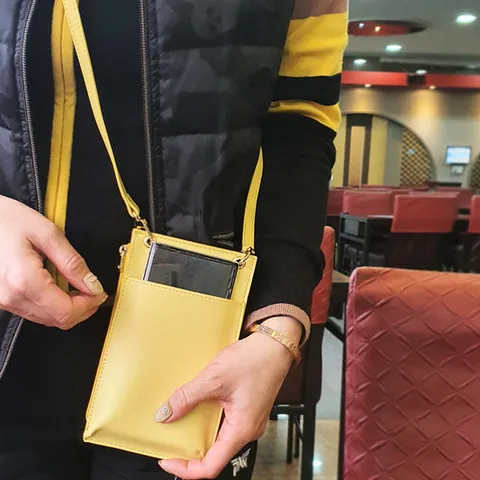 PA008 파스텔 핸드폰 가방 지퍼 미니크로스백 3컬러 폰케이스