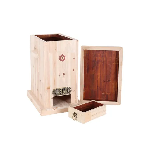 내부옻칠 삼나무 원목 쌀통 10kg