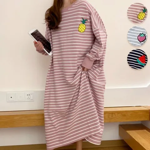 어나더뷰 빅사이즈 여성 파자마 원피스 잠옷 택1 997