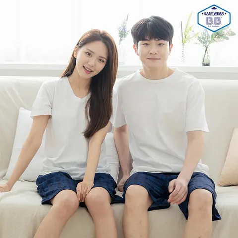 남여 공용 쿨 냉감 5부 주머니 바지_스파클링 블루 택1