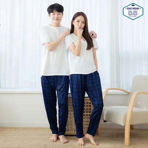 남여 공용 쿨 냉감 9부 주머니 바지_스파클링 블루 택1