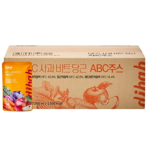 [단하루특가] 디밥 NFC사과비트당근 ABC주스 70ml 100포x1박스