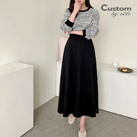 [한정/특가]트위드 배색 원피스_[C2103OP047A]