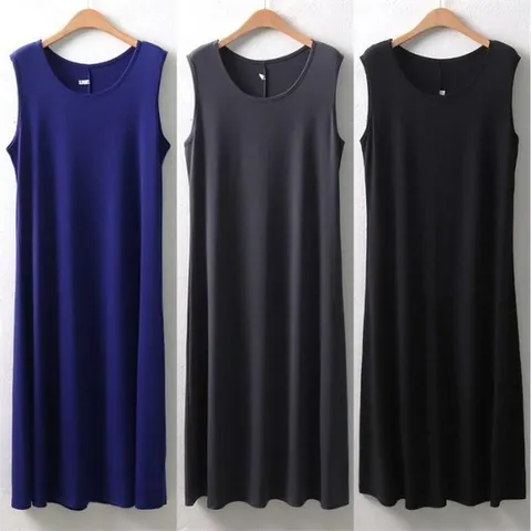 [강물처럼]빅사이즈 여성 냉장고나시롱원피스 WX52B95 큰옷 (661