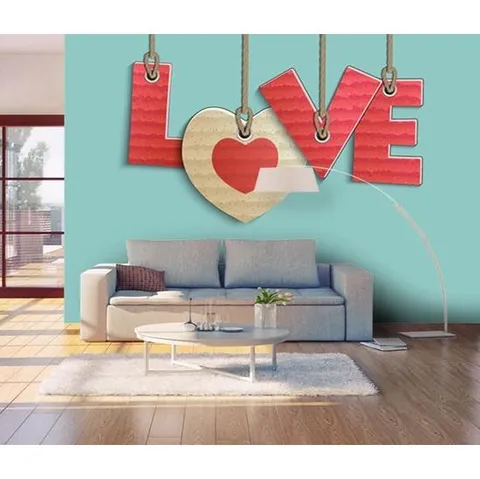 [크레용벽지] 일러스트 러브 포인트 뮤럴벽지