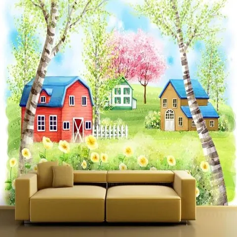 [크레용벽지] 동화속의 정원 포인트 뮤럴벽지