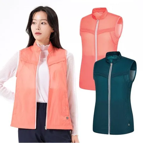 비티알 BTR 골프 여성 여름 시보리넥 조끼