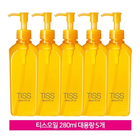 TISS 티스 클렌징오일 슈퍼대용량 280ml*5개 세트