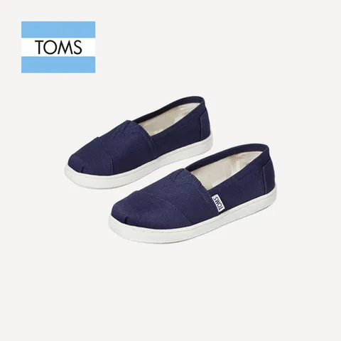 [공식] 탐스 키즈 알파가타 캔버스 클래식 슬립온 Navy1