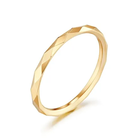 [D102패션] 18K 할로우 샤인 컷팅 반지