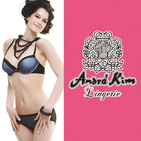 [앙드레김란제리]로맨틱 글로우 쿨블랙 브라팬티[AK-V3]