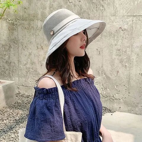 360도 자외선차단 여성 버킷햇 벙거지모자 휴대용 챙모자 썬캡