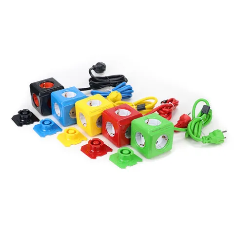 고용량 멀티탭 파워큐브 익스텐디드 1.5M 컬러 5구 전기 콘센트