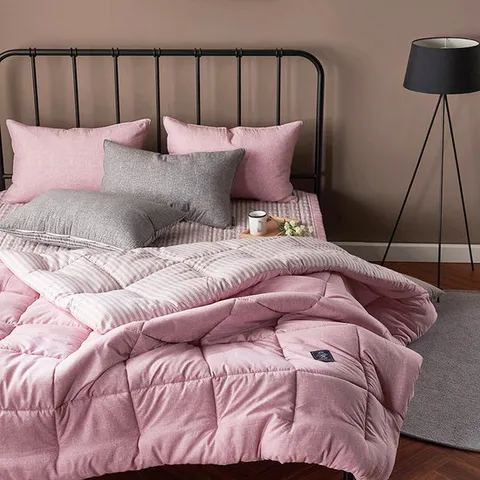 먼지걱정없는 포근한 허그 사계절SS차렵이불패드풀세트 핑크