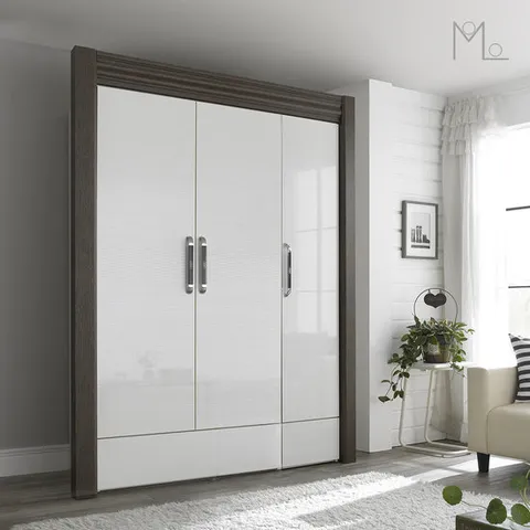 [모로]블랑 웬지골드화이트 5자 장롱세트 장롱 장농 옷장 이불장