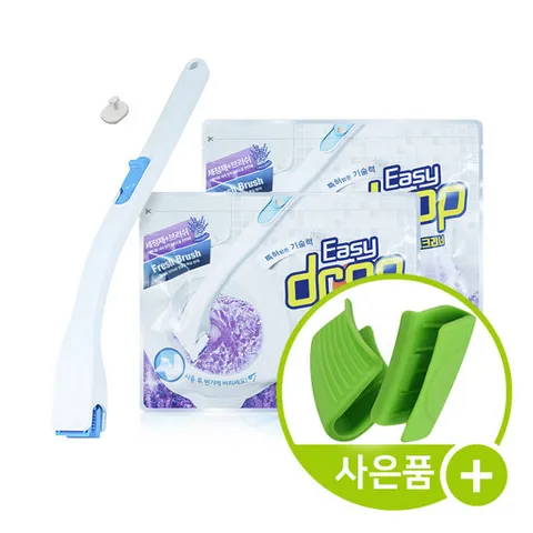이지드롭 변기크리너 세트 핸들1개+리필2팩 (라벤더향)