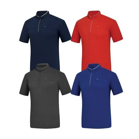 [콜핑] 1902TK538M 기능성 하이쿨 소재 남자 여름 반집업 반팔 티셔츠