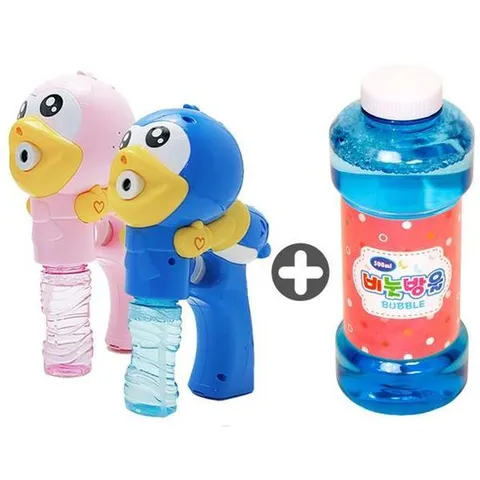 [토이스타일]펭글이자동버블건+버블액500ml/비눗방울놀이