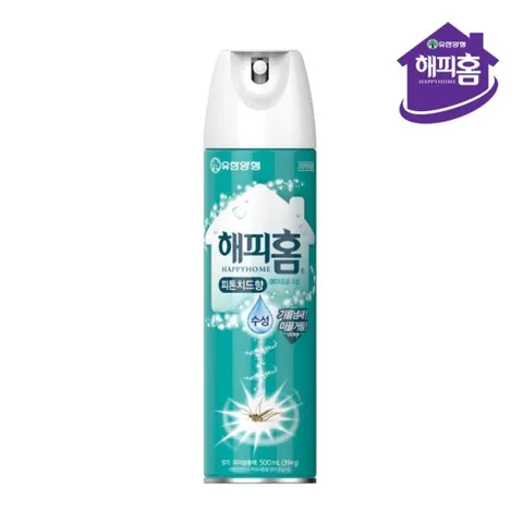 유한양행 해피홈 에어졸 살충제 수성 피톤치드향 500ml