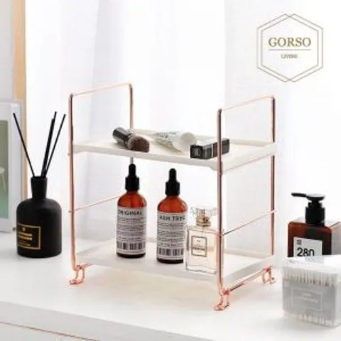 고르소 로즈골드 다용도 미니 선반 - 2단