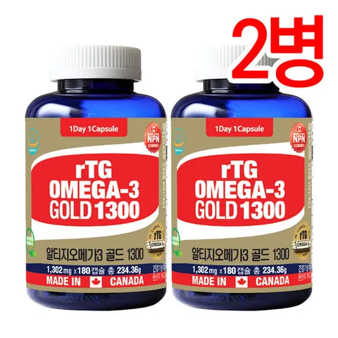 Canada 통라이프- rTG알티지오메가3-1300골드 6개월-2병