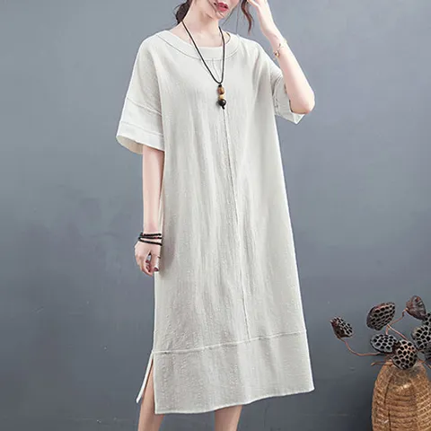 [유니제이] 네빌드 스티치 트임 원피스