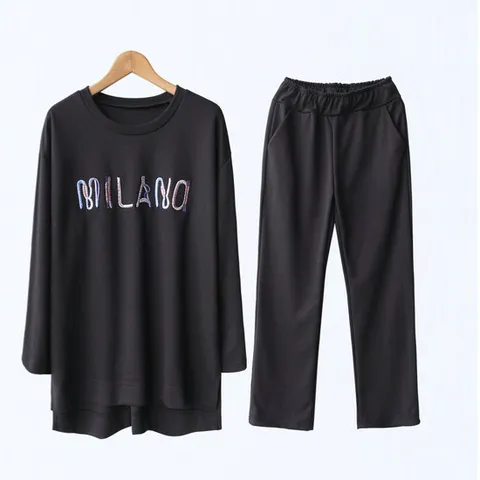 [민트위니]여성 트레이닝복세트 투피스 자수밀라노