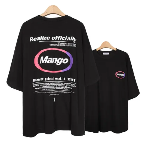 [민트위니]여성 티셔츠 빅사이즈 라운드 반팔 망고박스