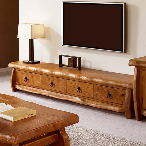 [마루엔개비] 아름드리 통원목 서랍문갑 통판 TV장문갑