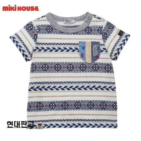 [ 현대백화점 ][미키하우스] DB 기하학 패턴 티셔츠 (16L205206)