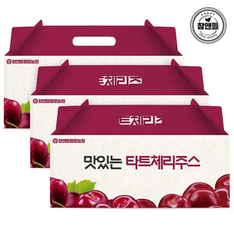 [참앤들황토농원] 맛있는 몽모랑시 타트체리주스 30포 3박스