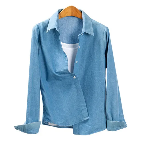 스카이블루 기본 셔츠