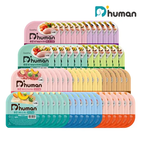 [정가 대비 65% 가격인하] 듀먼 자연화식 100g 10종 60팩+1팩 증정