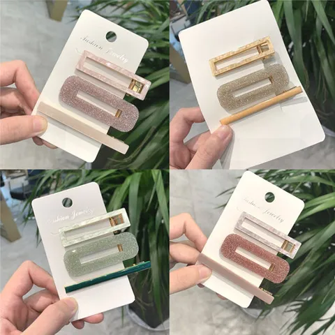 [지아네세탁소] 3종네모삔 헤어핀 헤어악세사리