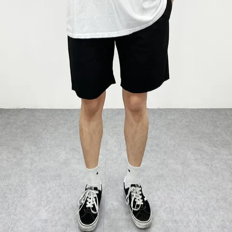 엠클로 빅사이즈 40수 바이오워싱 여름 면 밴딩 반바지