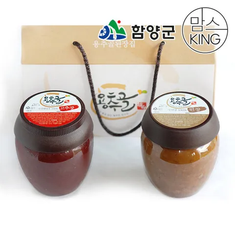 [함양군]용추골된장집 국산 용추골 된장/고추장 선물세트 1.8kg